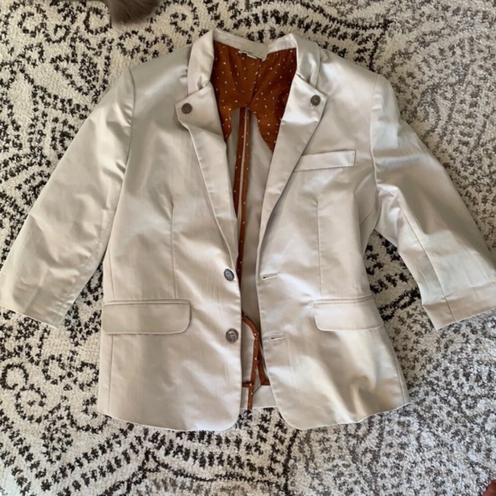 Covet White Satin Blazer